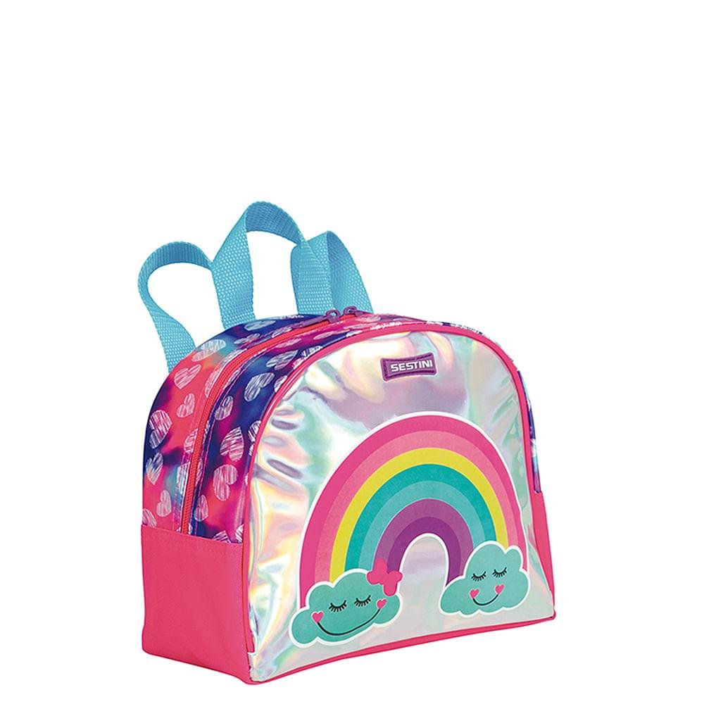 Lancheira Grande Sestini 21X Arco Iris Colorido Multicores 2