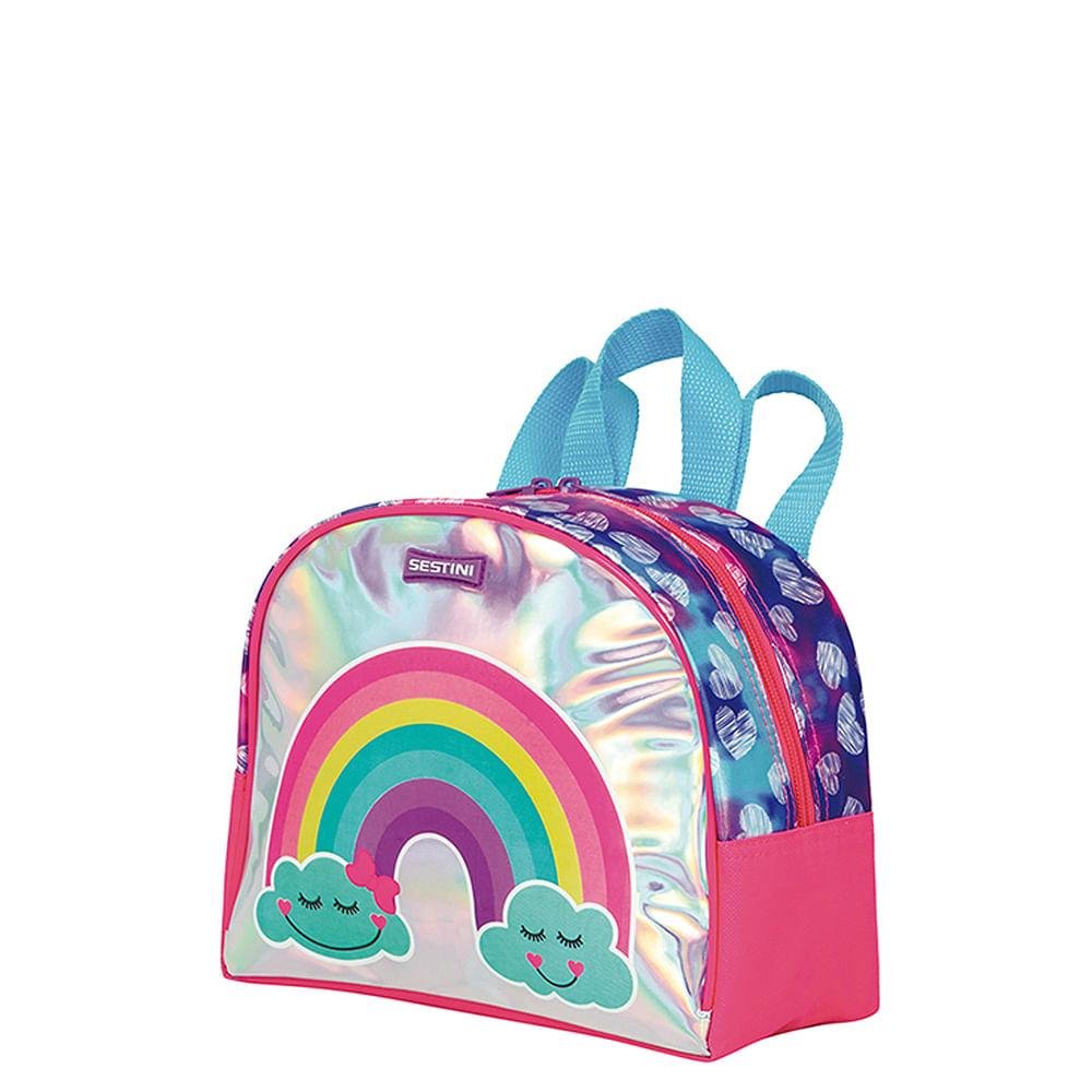 Lancheira Grande Sestini 21X Arco Iris Colorido Multicores 3