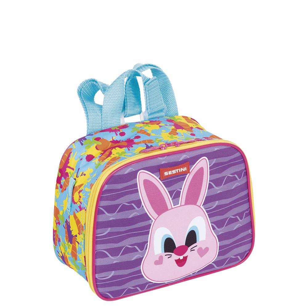 Lancheira Pequena 2 em 1 Sestini Kids X Coelho - Colorido Roxo 3