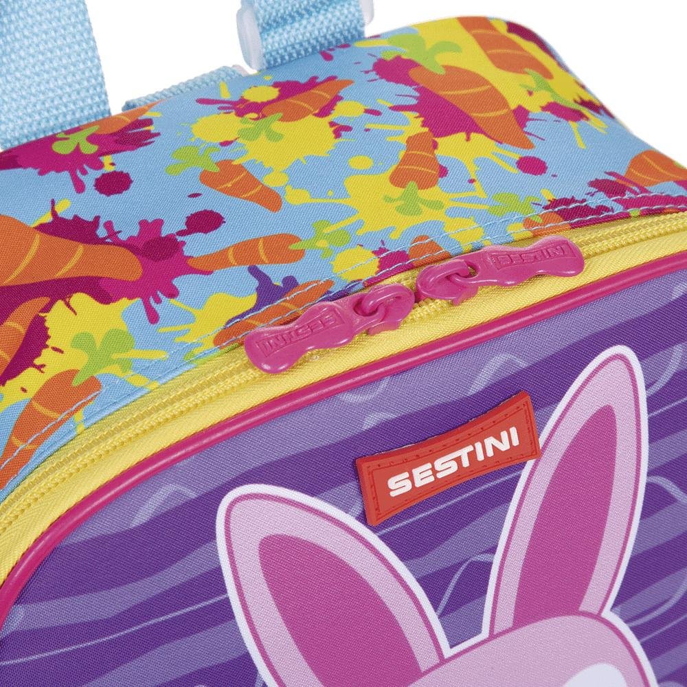 Lancheira Pequena 2 em 1 Sestini Kids X Coelho - Colorido Roxo 8