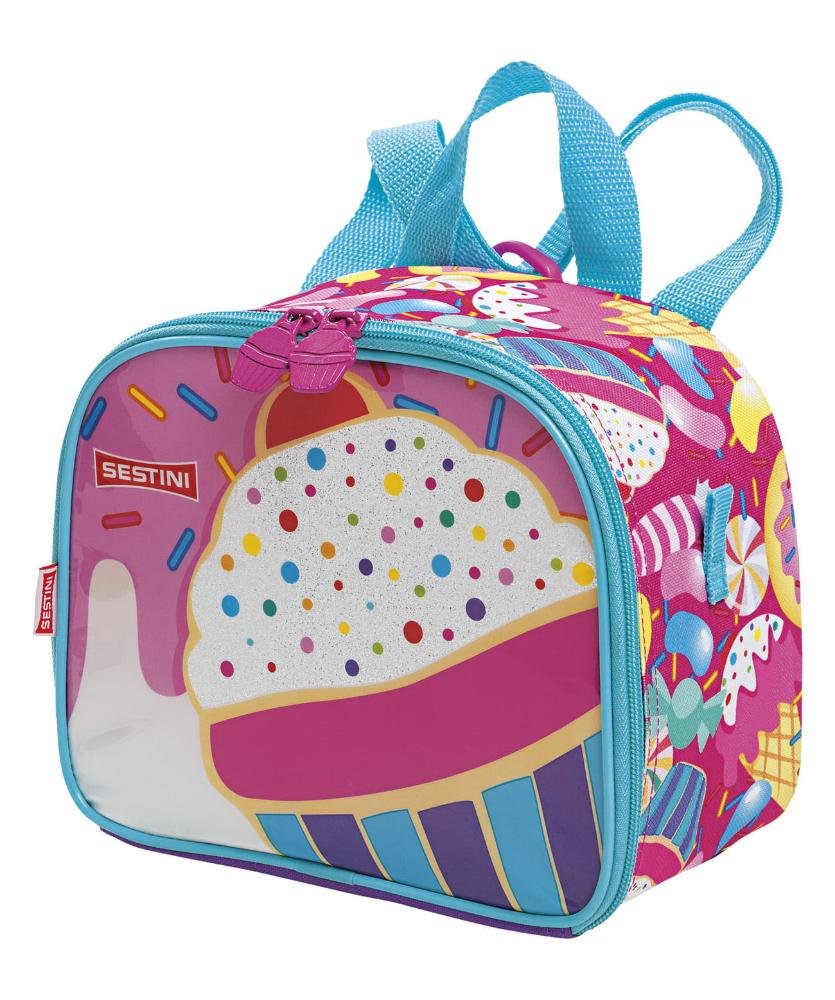 Lancheira Pequena Sestini 20Y Cupcake Colorido Multicores 2