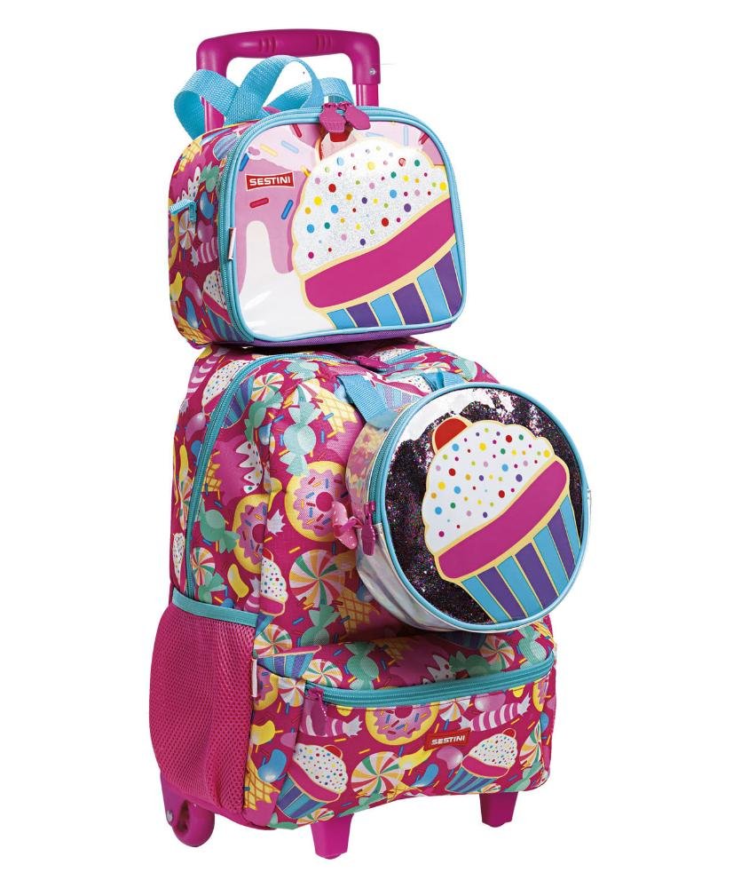 Lancheira Pequena Sestini 20Y Cupcake Colorido Multicores 3