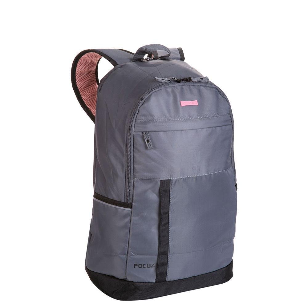 Mochila Grande 2 Compartimentos Notebook Sestini Focuz F - Cinza Cinza 3