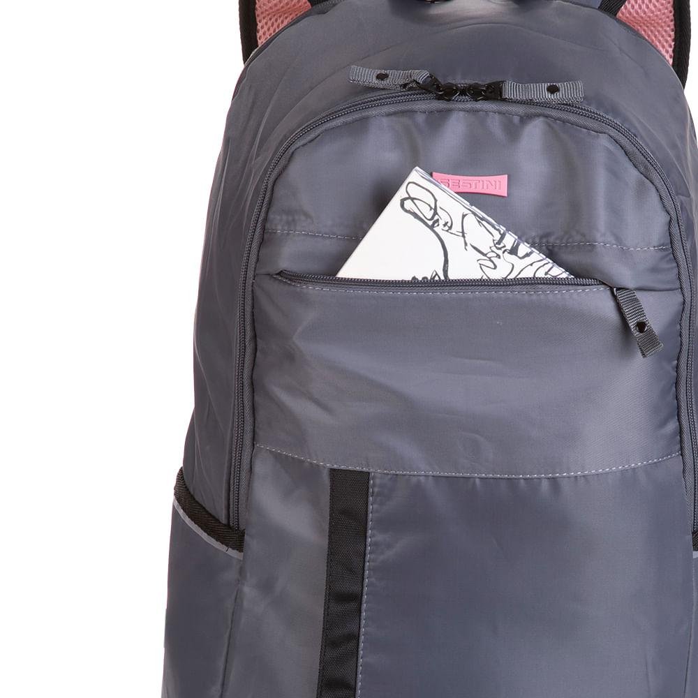 Mochila Grande 2 Compartimentos Notebook Sestini Focuz F - Cinza Cinza 6
