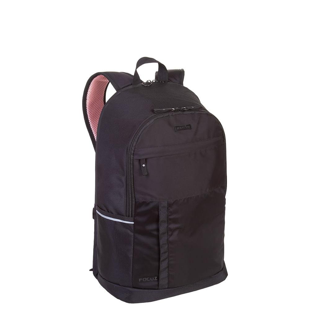 Mochila Grande 2 Compartimentos Notebook Sestini Focuz F - Preto Preto 3