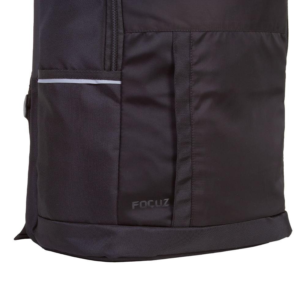 Mochila Grande 2 Compartimentos Laptop Sestini Focuz F - Preto Preto 8