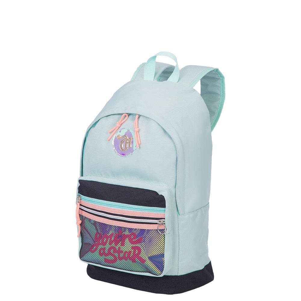 Mochila Grande Capricho Candy Azul - Menta Verde 2