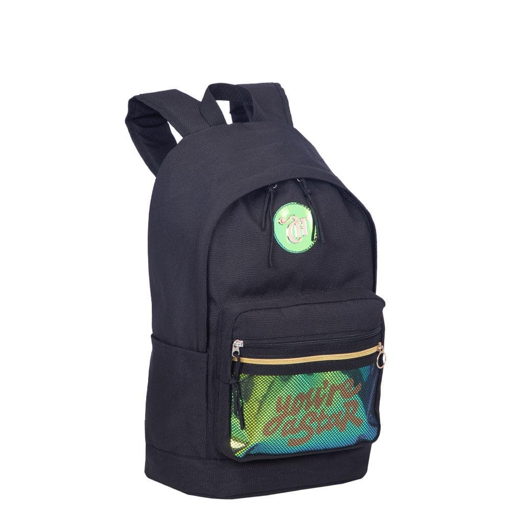 Mochila Grande Capricho Candy - Preto Preto 3