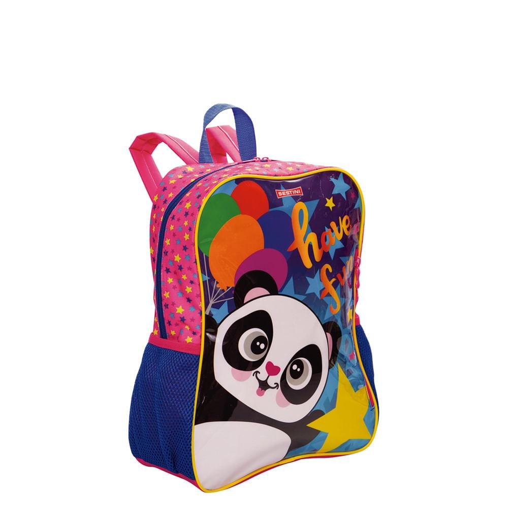 Mochila Grande Sestini 21M Colorido - Panda Multicores 5