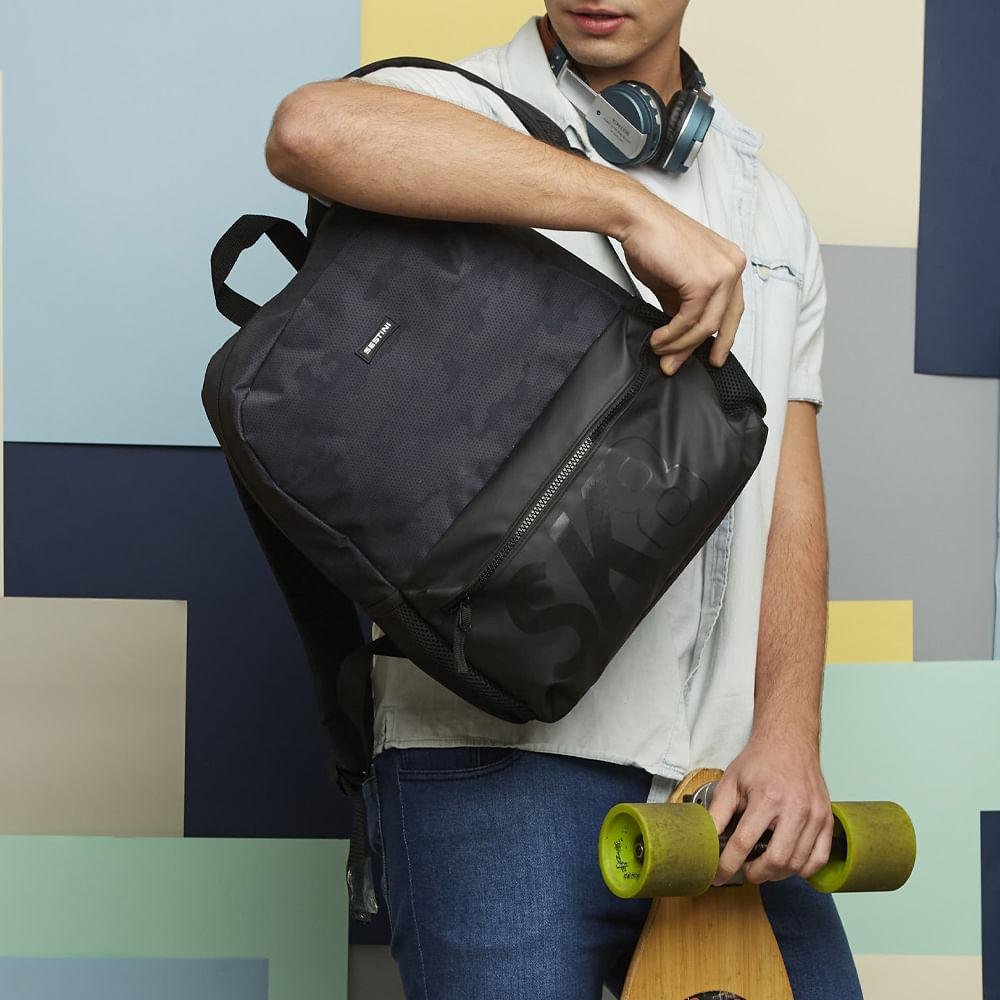 Mochila Grande Sestini M Plus Street - Colorido Azul 6