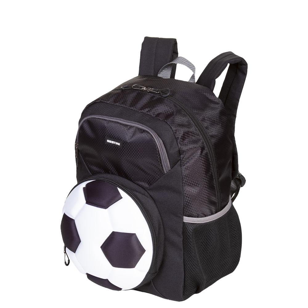 Mochila Grande Sestini X Futebol PB - Colorido Preto 2