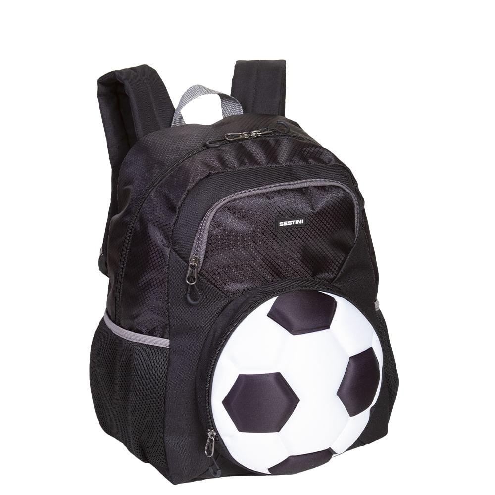 Mochila Grande Sestini X Futebol PB - Colorido Preto 3
