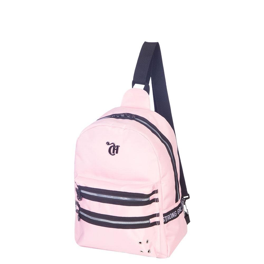Mochila Média 2 em 1 Capricho Street Love - Rosa Rosa 2