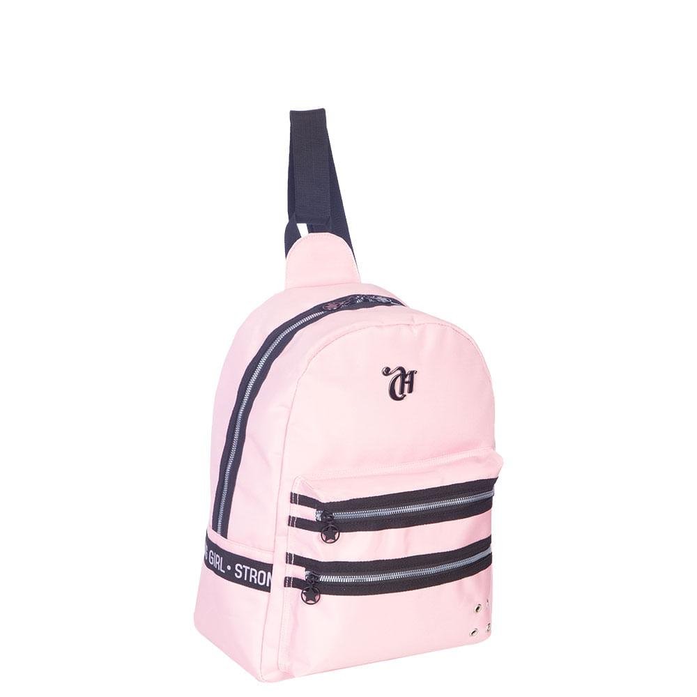 Mochila Média 2 em 1 Capricho Street Love - Rosa Rosa 3