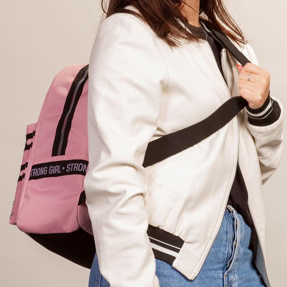 Mochila Média 2 em 1 Capricho Street Love - Rosa Rosa 6