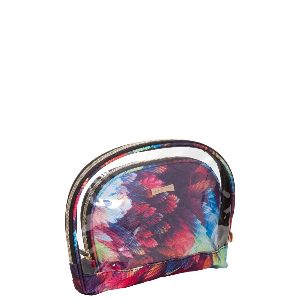 Necessaire Básica 2 Peças Colorido - Penas Multicores 2