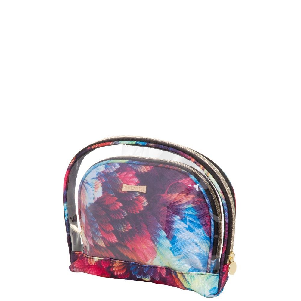 Necessaire Básica 2 Peças Colorido - Penas Multicores 3