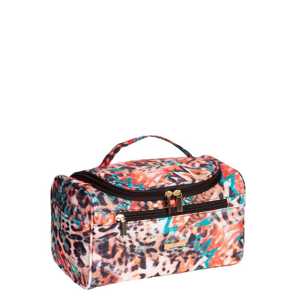 Necessaire Grande com Alça - Animal Print Multicores 4