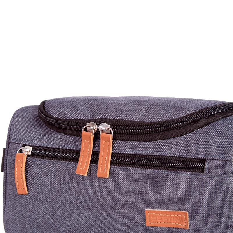 Necessaire Grande Masculina com Alça - Cinza Cinza 6