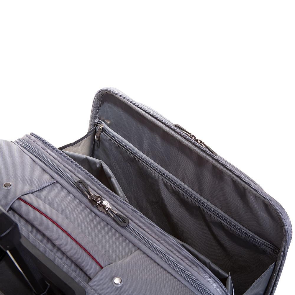 Pasta Executiva com Rodas 2 Compartimentos Sestini Web 3.0 Plus - Cinza Cinza 11