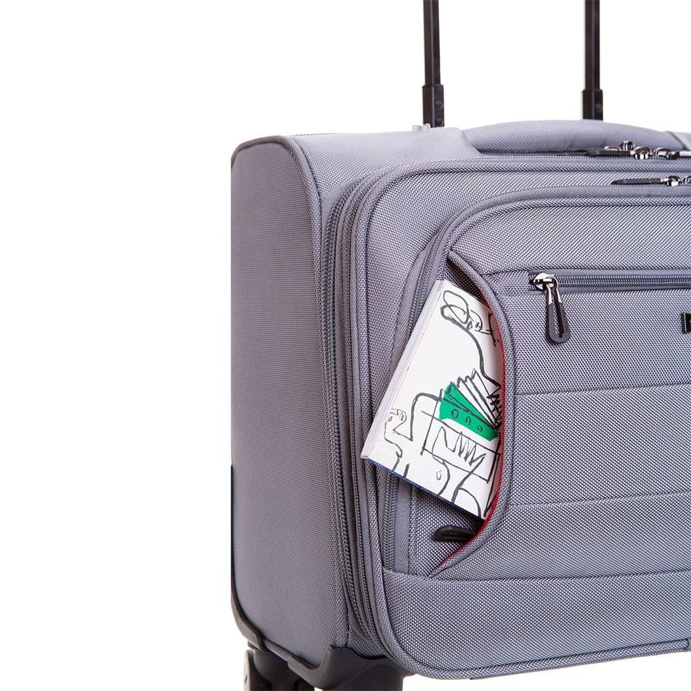 Pasta Executiva com Rodas 2 Compartimentos Sestini Web 3.0 Plus - Cinza Cinza 9