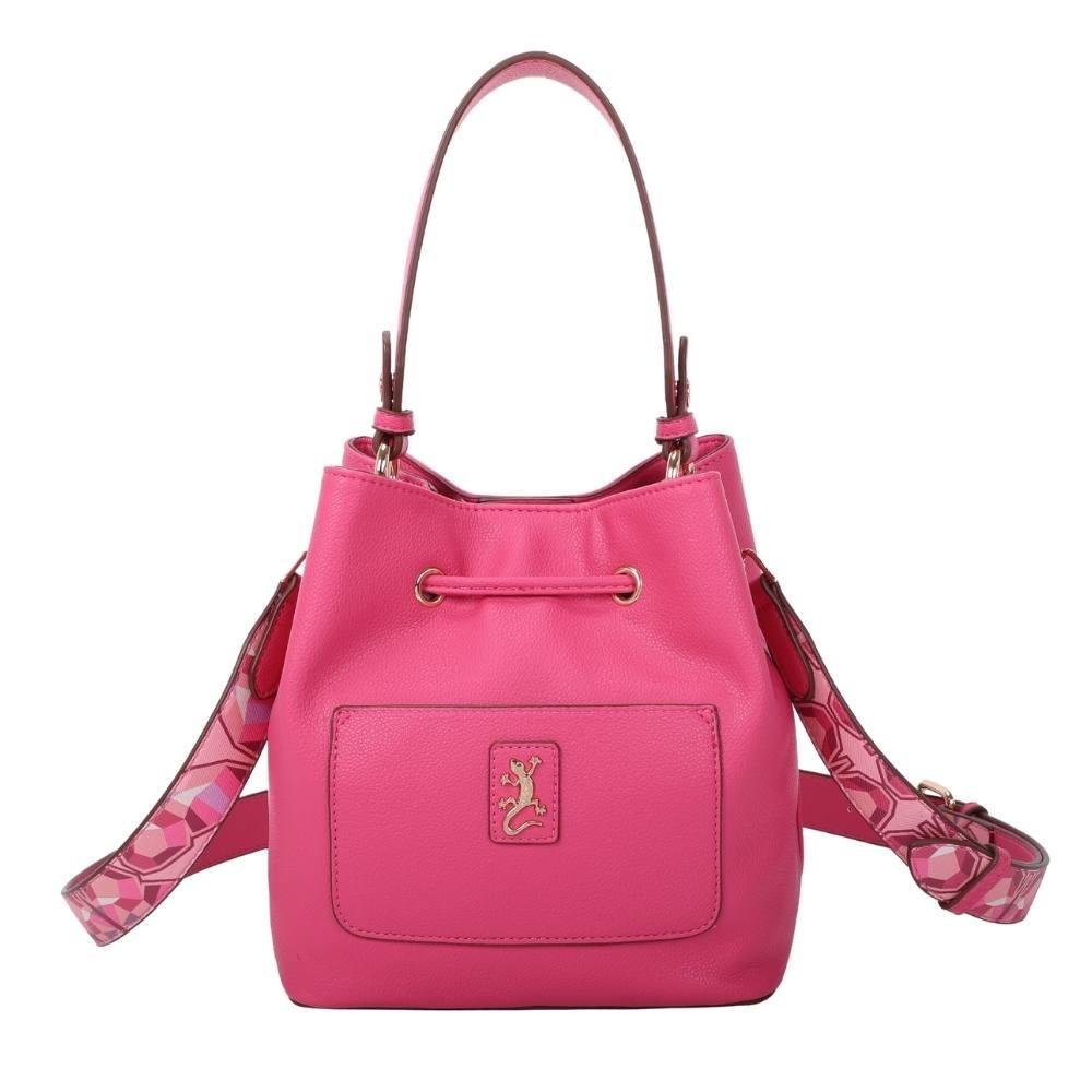 Bolsa Bucket Média Fellipe Krein Ss23 Butterfly Fk613 Liso - Rosa Rosa 3