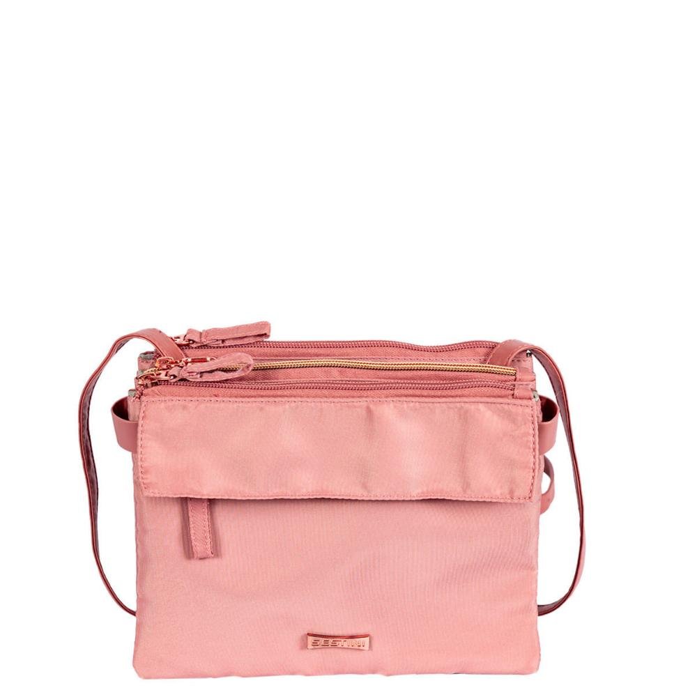 Bolsa Cross Bag Grande Pequena Sestini Liv II - Nude Rosa 1