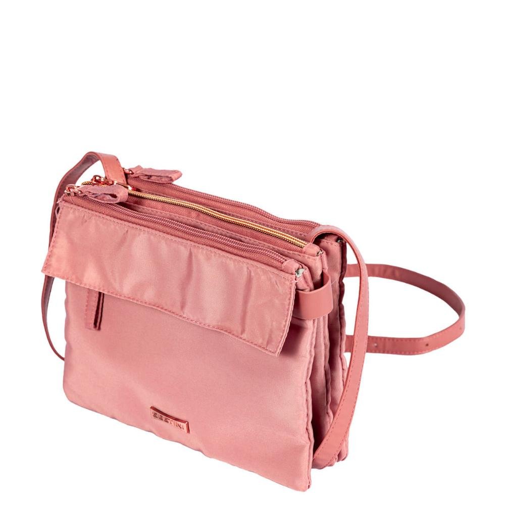 Bolsa Cross Bag Grande Pequena Sestini Liv II - Nude Rosa 3