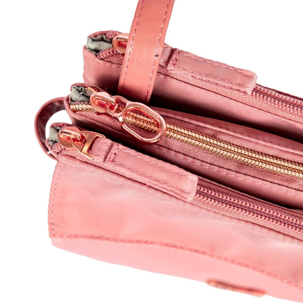 Bolsa Cross Bag Grande Pequena Sestini Liv II - Nude Rosa 4
