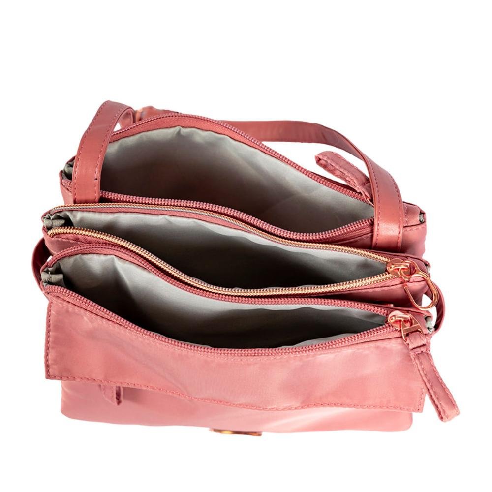 Bolsa Cross Bag Grande Pequena Sestini Liv II - Nude Rosa 8
