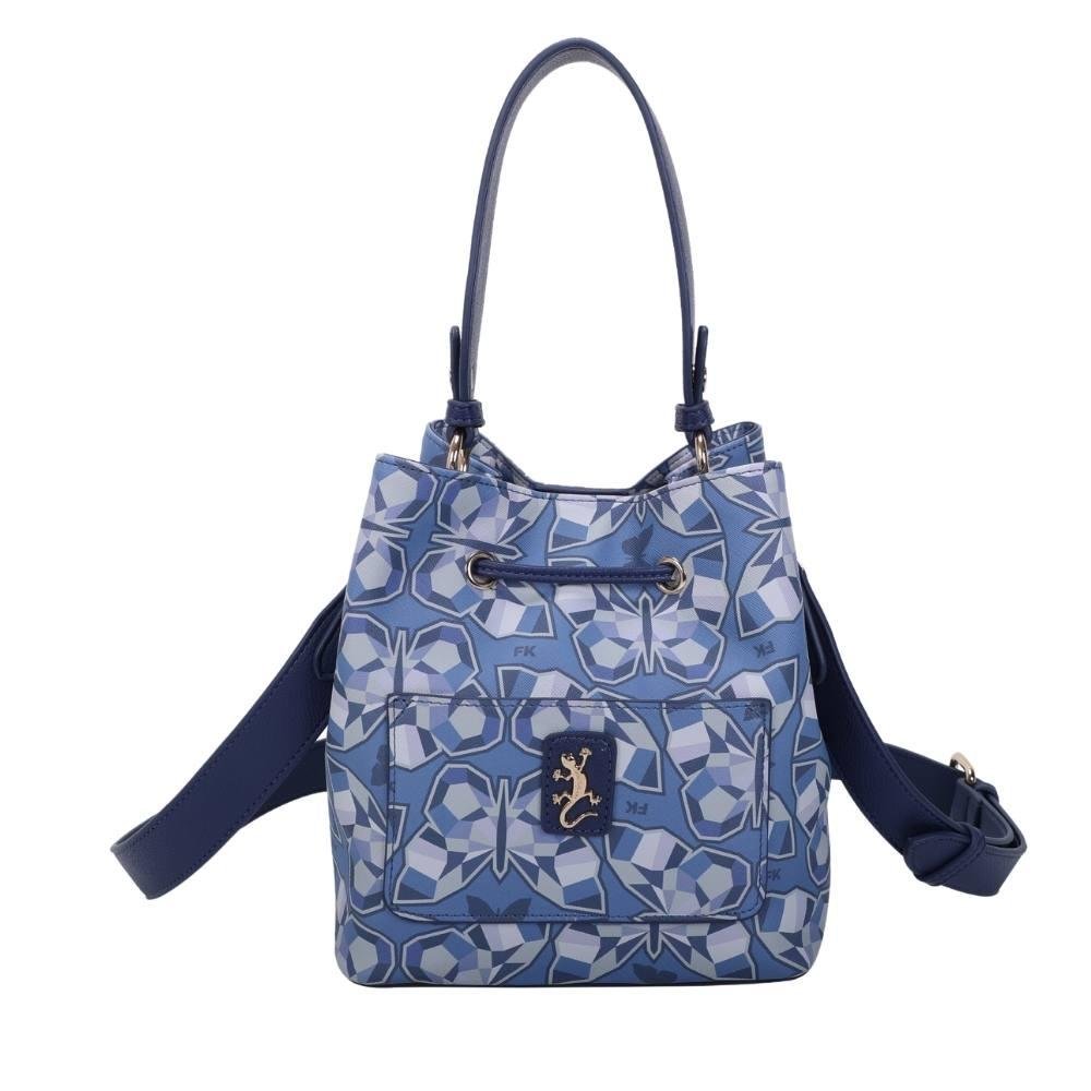 Bolsa Bucket Média Fellipe Krein Ss23 Butterfly Fk613 - Azul Azul 3