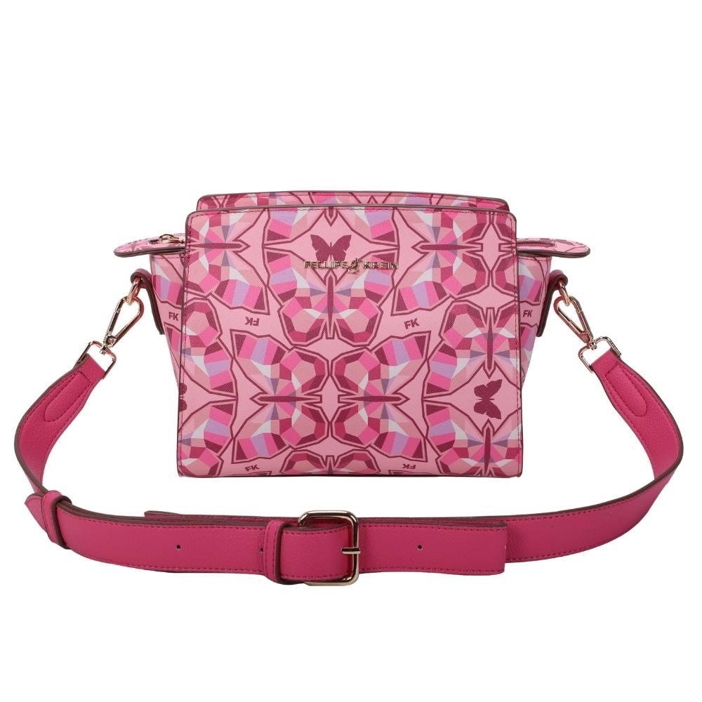 Bolsa Tiracolo Média Fellipe Krein Ss23 Butterfly Fk614 - Rosa