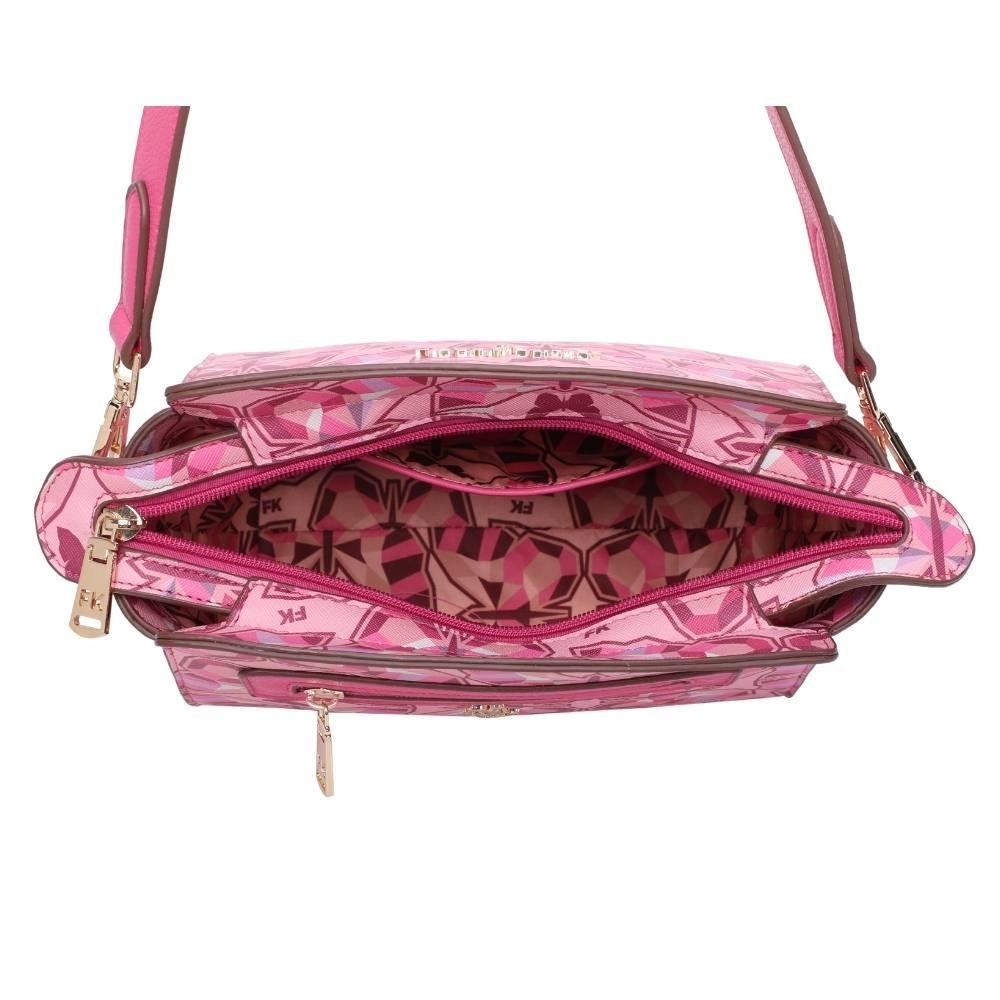 Bolsa Tiracolo Média Fellipe Krein Ss23 Butterfly Fk614 - Rosa Rosa 4