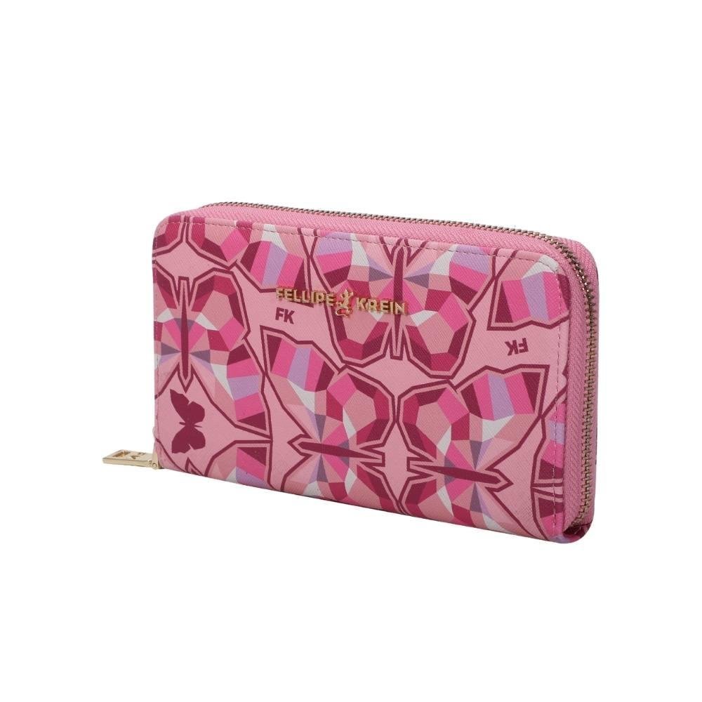 Carteira Ziper Grande Fellipe Krein Ss23 Fk648 - Rosa Rosa 2