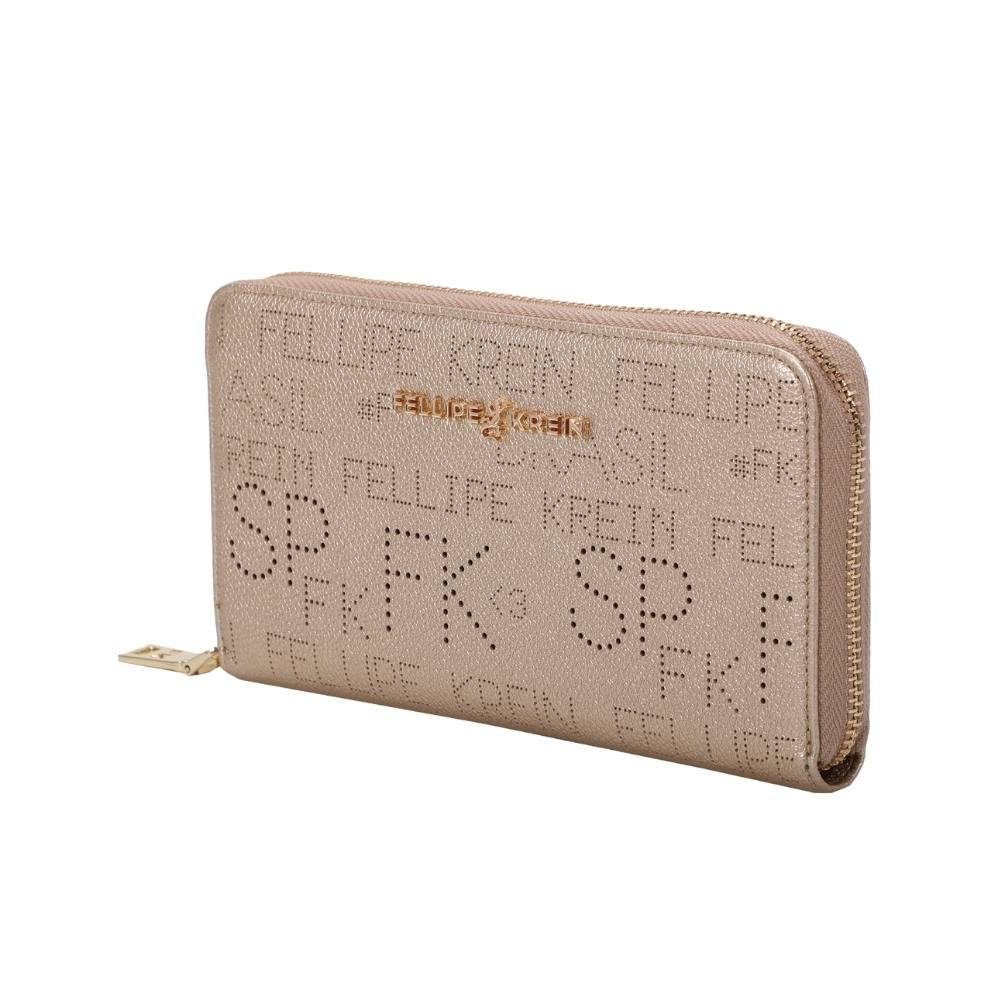 Carteira Ziper Grande Fellipe Krein Ss23 Fk652 - Dourado Dourado 2