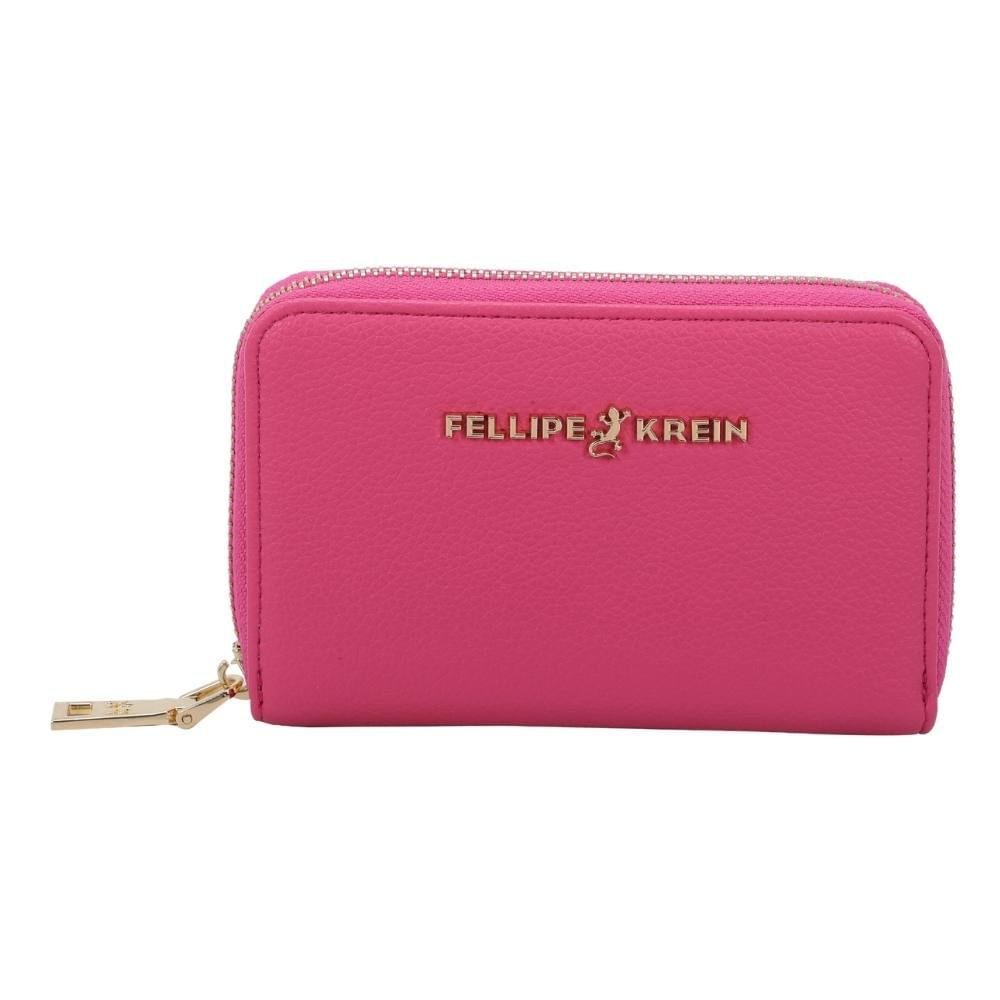 Carteira Ziper Pequena Fellipe Krein Ss23 Fk647 - Rosa Rosa 1