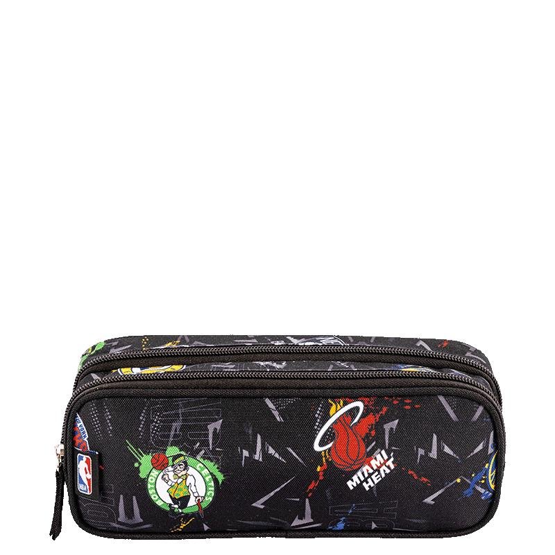 Estojo 2 Compartimentos Nba Begins - Cinza Grafite
