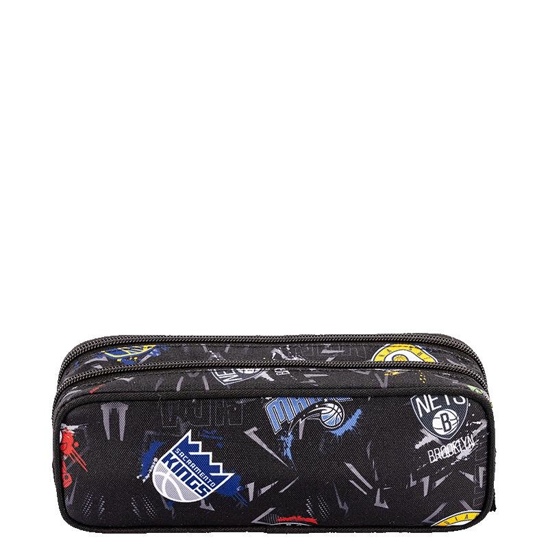 Estojo 2 Compartimentos Nba Begins - Cinza Grafite Preto 4
