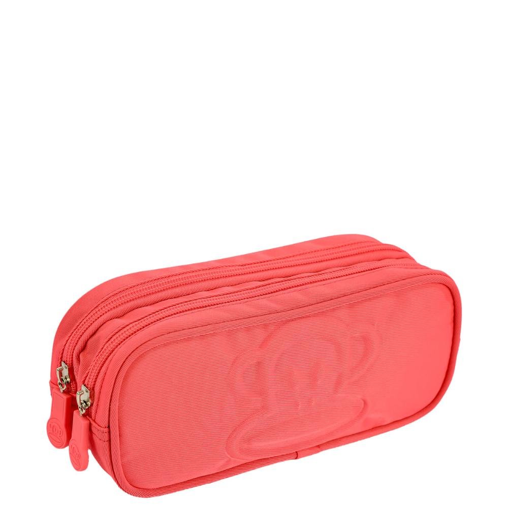 Estojo 2 Compartimentos Paul Frank Classics Neon Laranja - Papaya   2