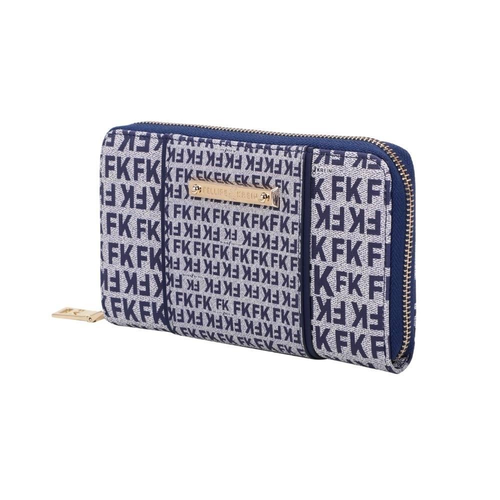 Carteira Ziper Grande Fellipe Krein Ss23 Fk649 - Azul Azul 5