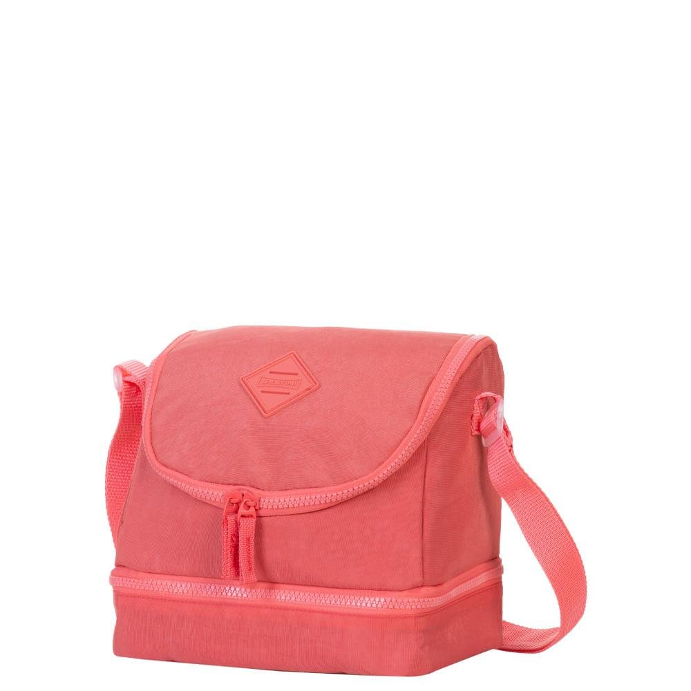 Lancheira 2 Compartimentos Sestini Lunch Crinkle 2 - Apricot Laranja 2