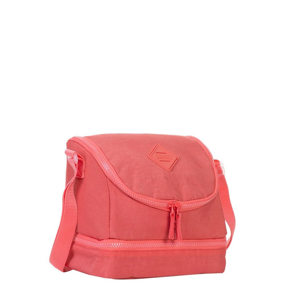 Lancheira 2 Compartimentos Sestini Lunch Crinkle 2 - Apricot Laranja 3