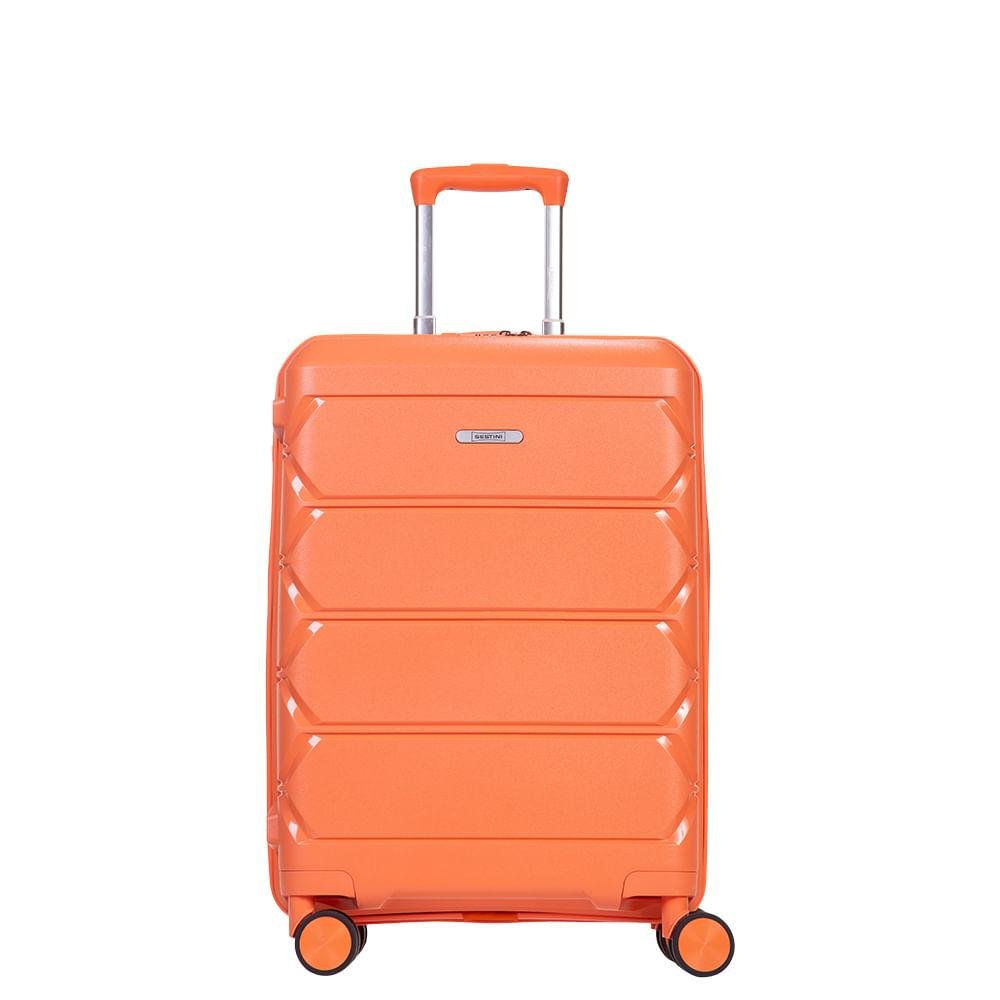 Mala de Viagem Pequena com Rodas 360° PP Plus - Laranja Laranja 2