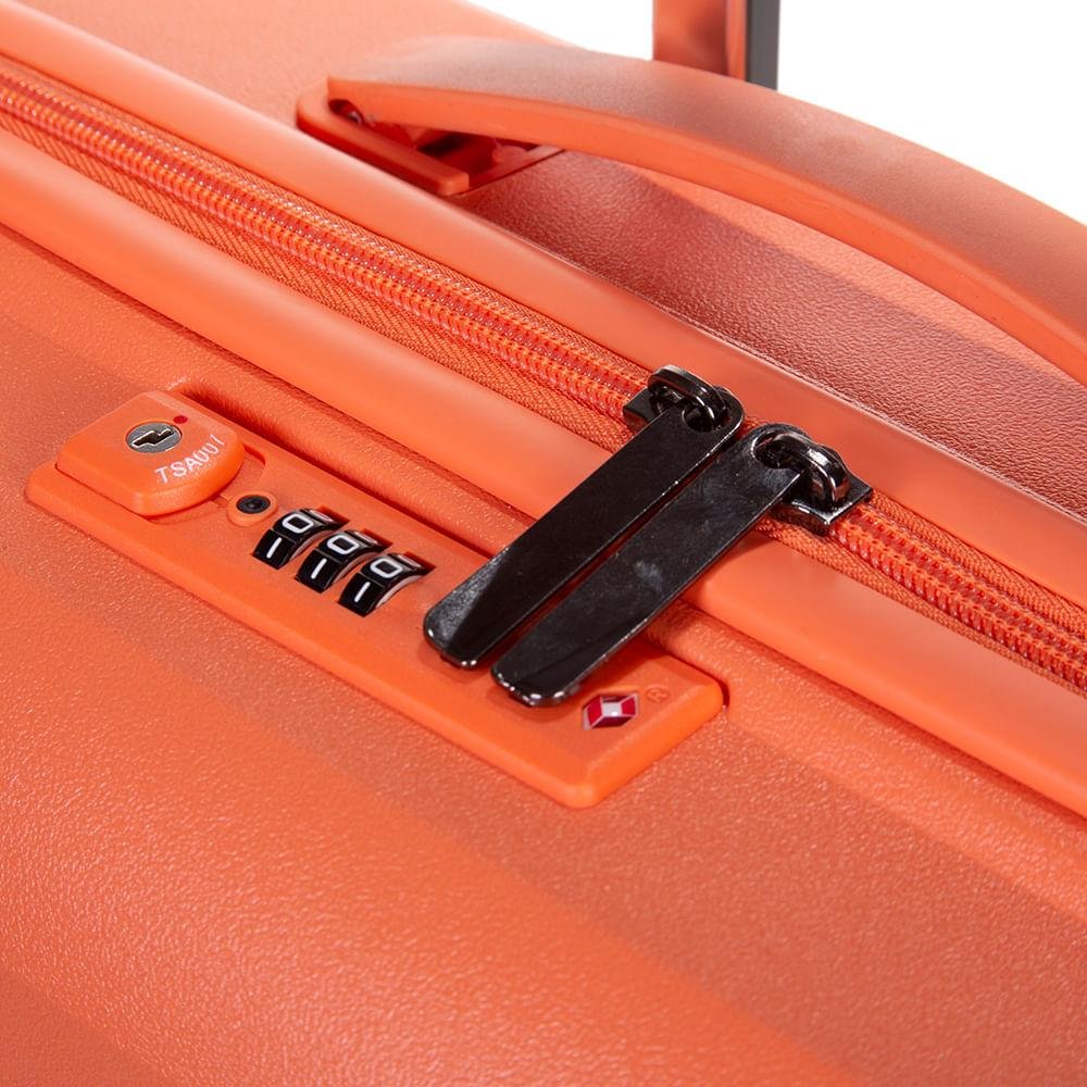 Mala de Viagem Pequena com Rodas 360° PP Plus - Laranja Laranja 14