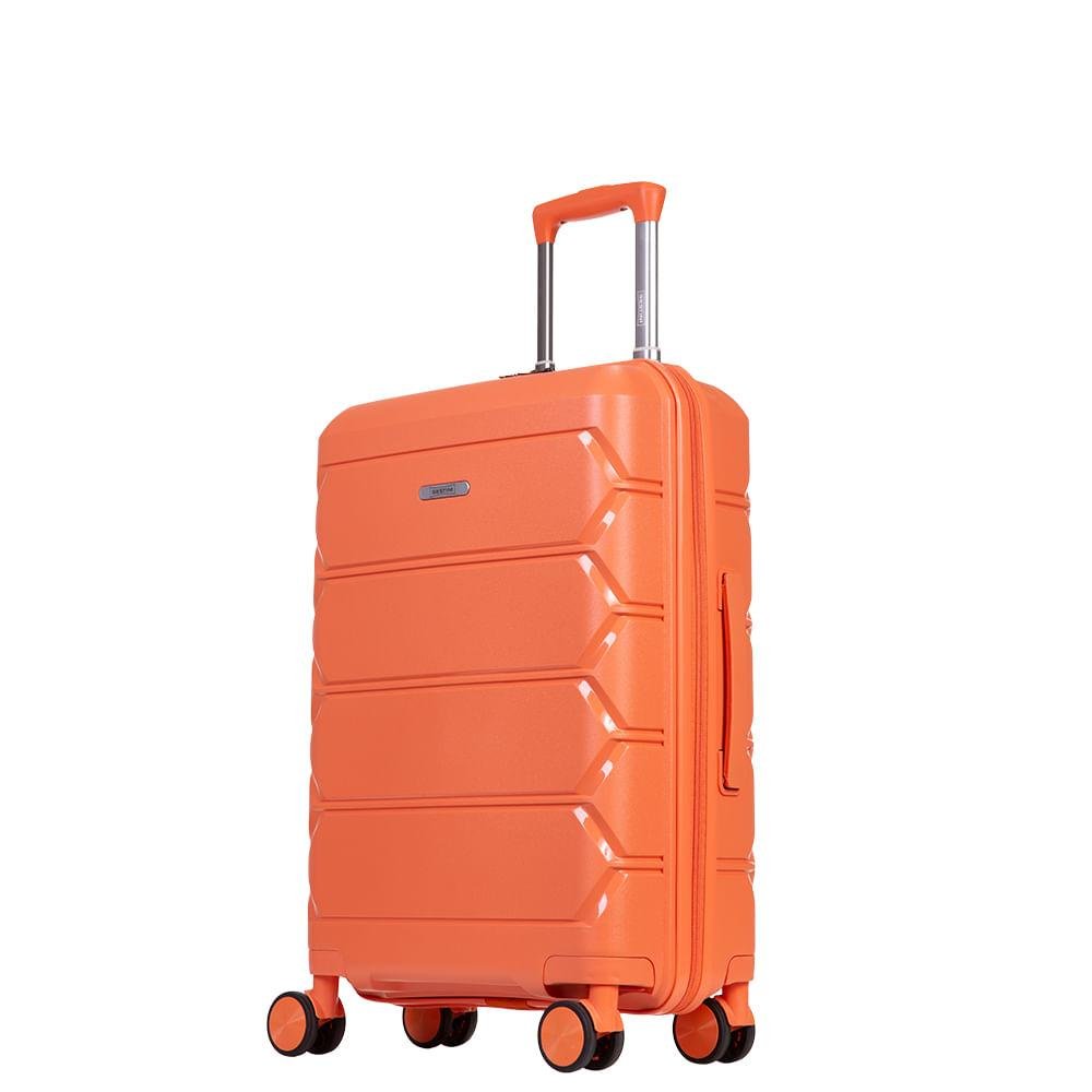 Mala de Viagem Pequena com Rodas 360° PP Plus - Laranja Laranja 4