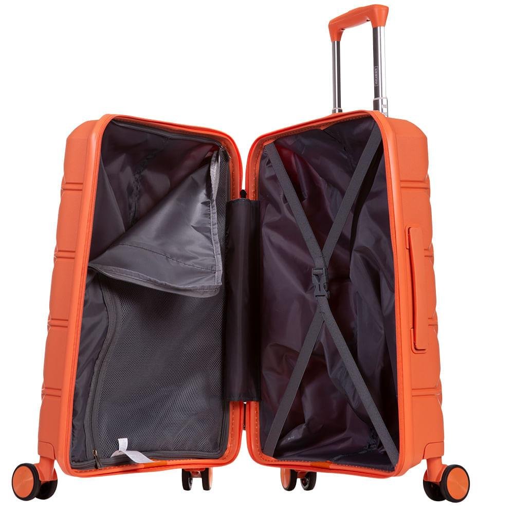 Mala de Viagem Pequena com Rodas 360° PP Plus - Laranja Laranja 10