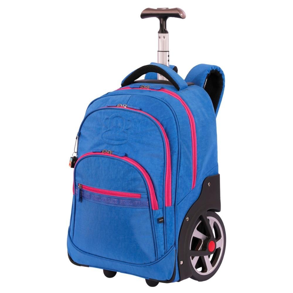 Mochila Carrinho Mega Rodas Paul Frank Classics Azul - Aquamarine Azul 3