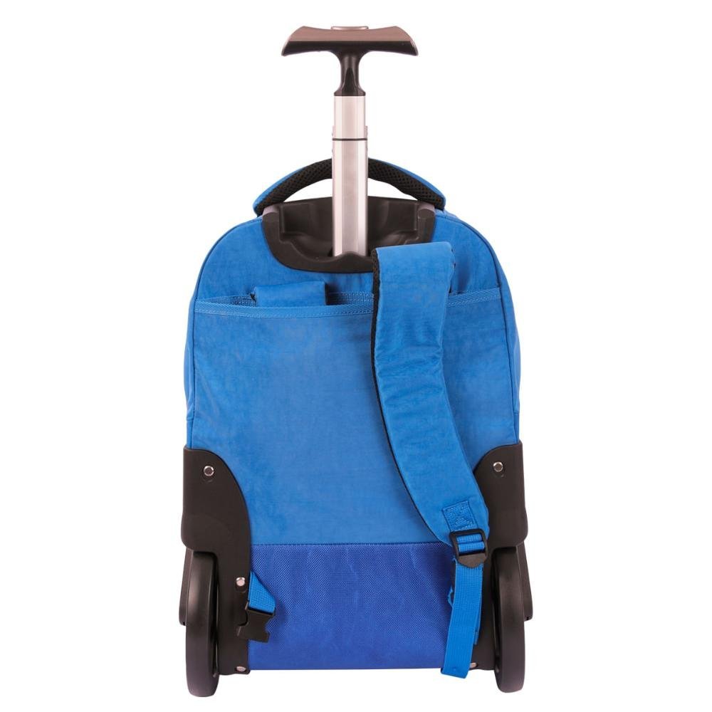 Mochila Carrinho Mega Rodas Paul Frank Classics Azul - Aquamarine Azul 4