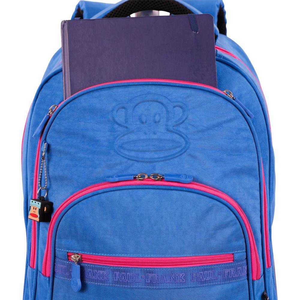 Mochila Carrinho Mega Rodas Paul Frank Classics Azul - Aquamarine Azul 6