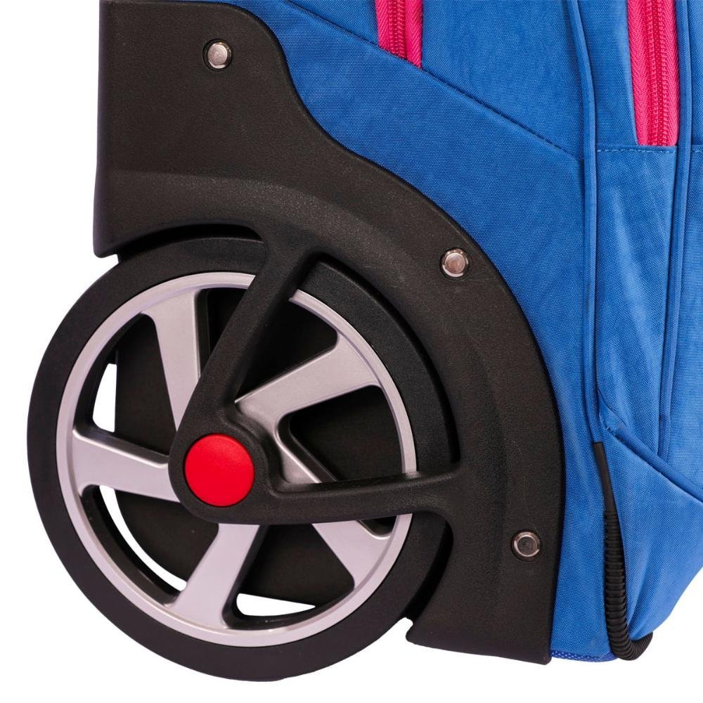 Mochila Carrinho Mega Rodas Paul Frank Classics Azul - Aquamarine Azul 8
